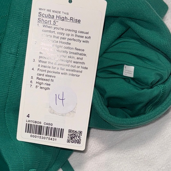Lululemon Scuba High-Rise Short 5"*NWT Cascade Green/4 - Picture 6 of 6